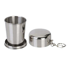 Stainless Steel Collapsible Cup with Keychain
